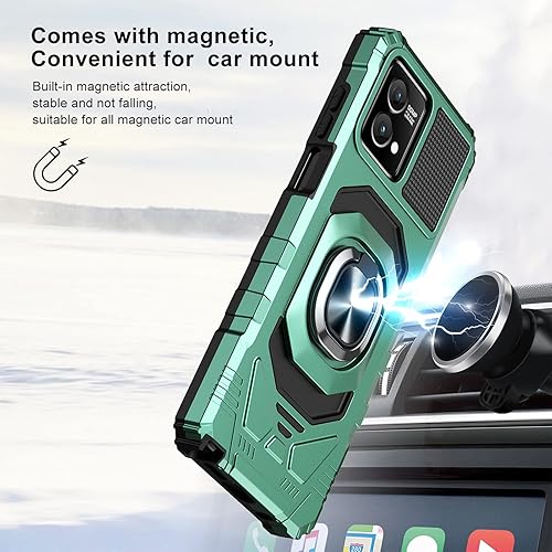 Miniatura 6 de Ailiber Funda de teléfono para Moto G Stylus 5G 2023 con protector de pantalla (no compatible con 4G), soporte con anillo para soporte magnético de