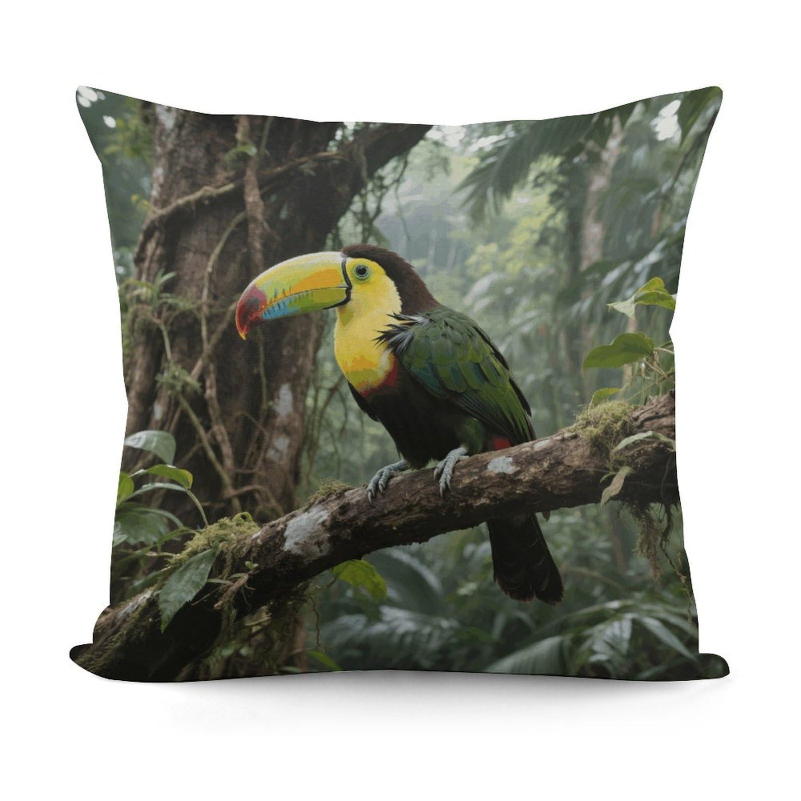 VstaDank Parrot Bird Throw Pillow Cover Soft Square Cushion Cover Art Artwork Pillow Covers Mordern Couch Pillow Covers Decorative Cushion Case for Chair Couch Bedroom Living Room