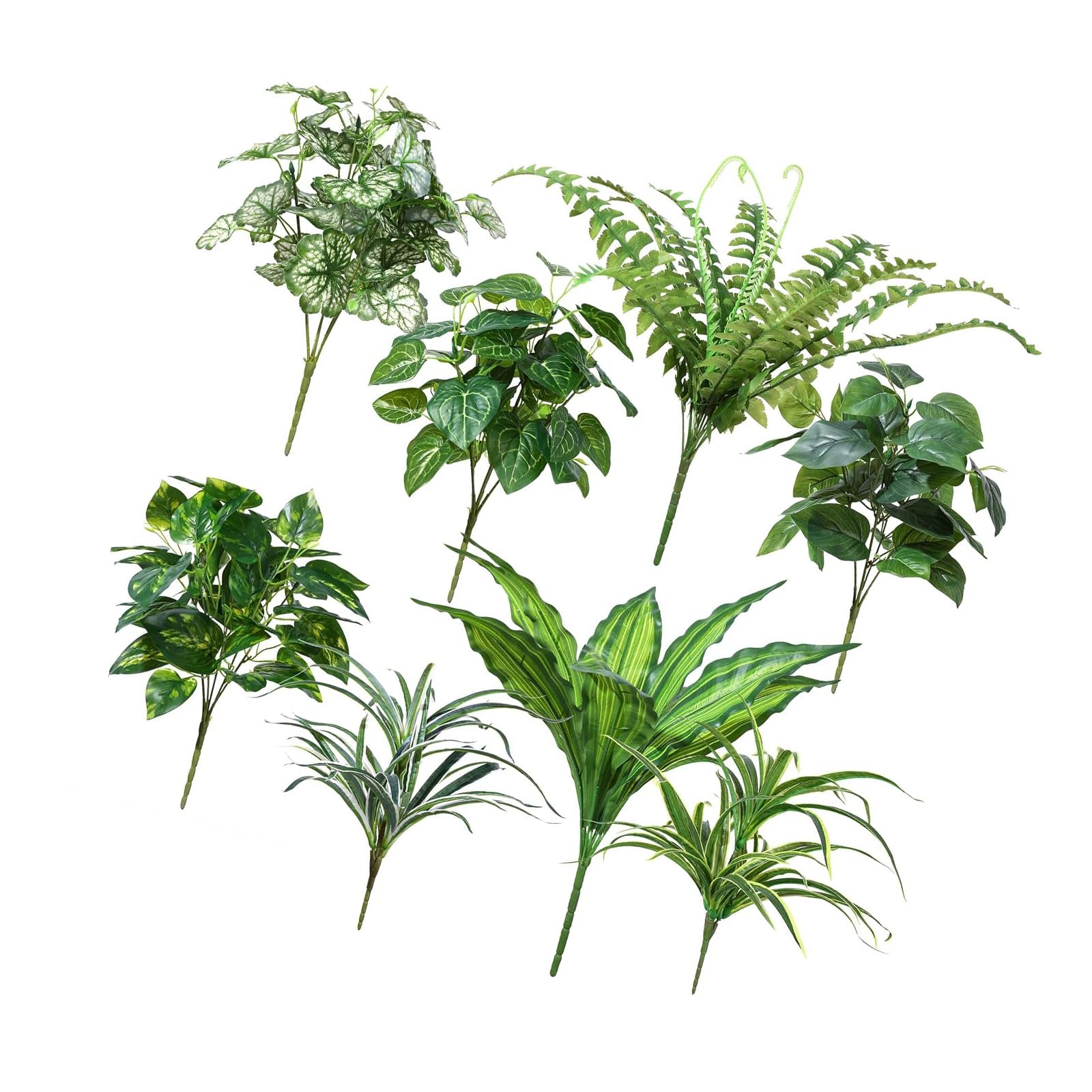 XIOANG Artificial Leaves with Stems for Door Decoration Realistic Greeneries Ideal for Outdoor Party Setups Impermeable Fraudulent Bushes