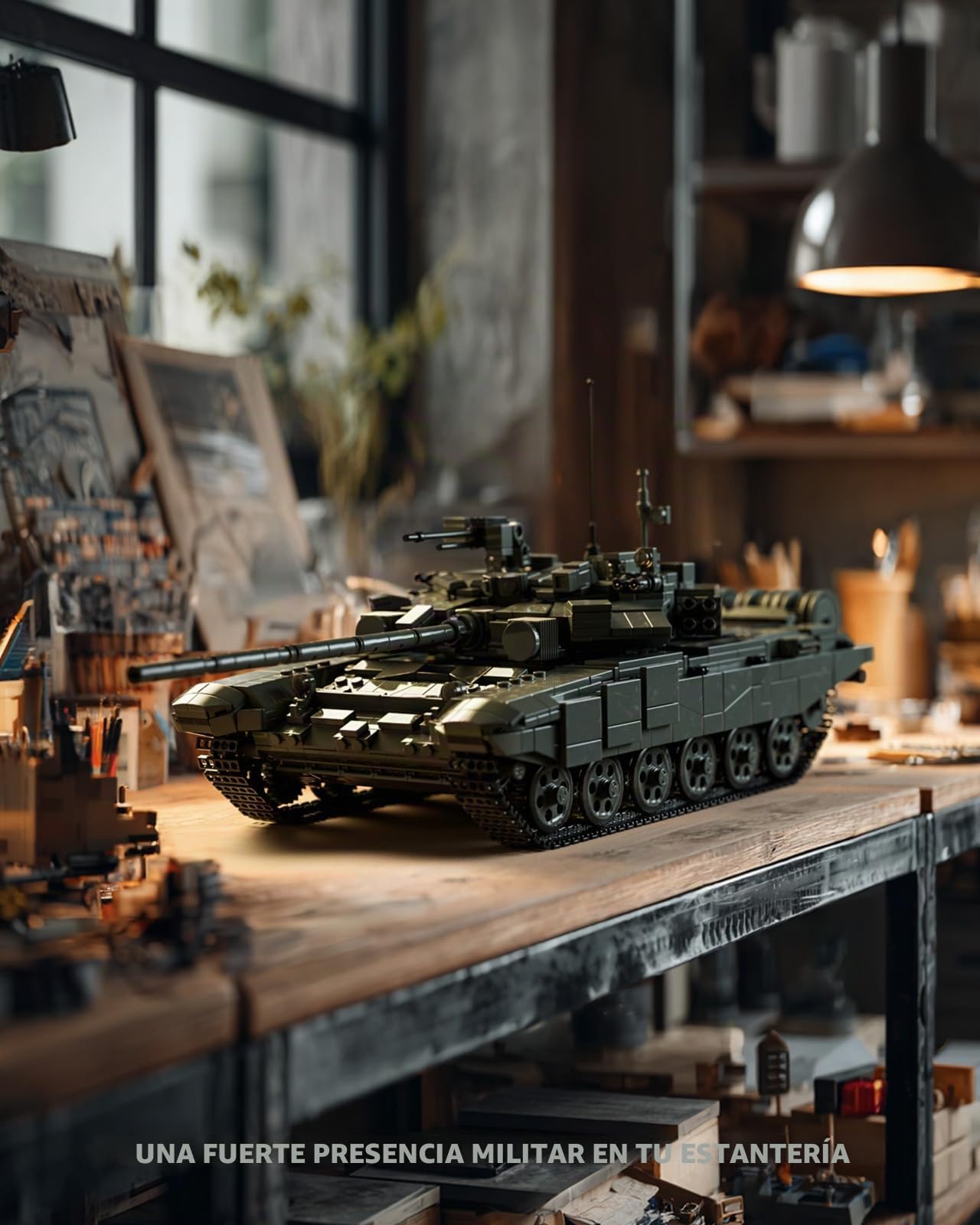 Nifeliz T-90A Kit de Construcción de Tanque, Modelo de Tanque Militares para Adultos, Regalo Coleccionable para Adultos Amantes Militares (2083 Piezas, NF10330)