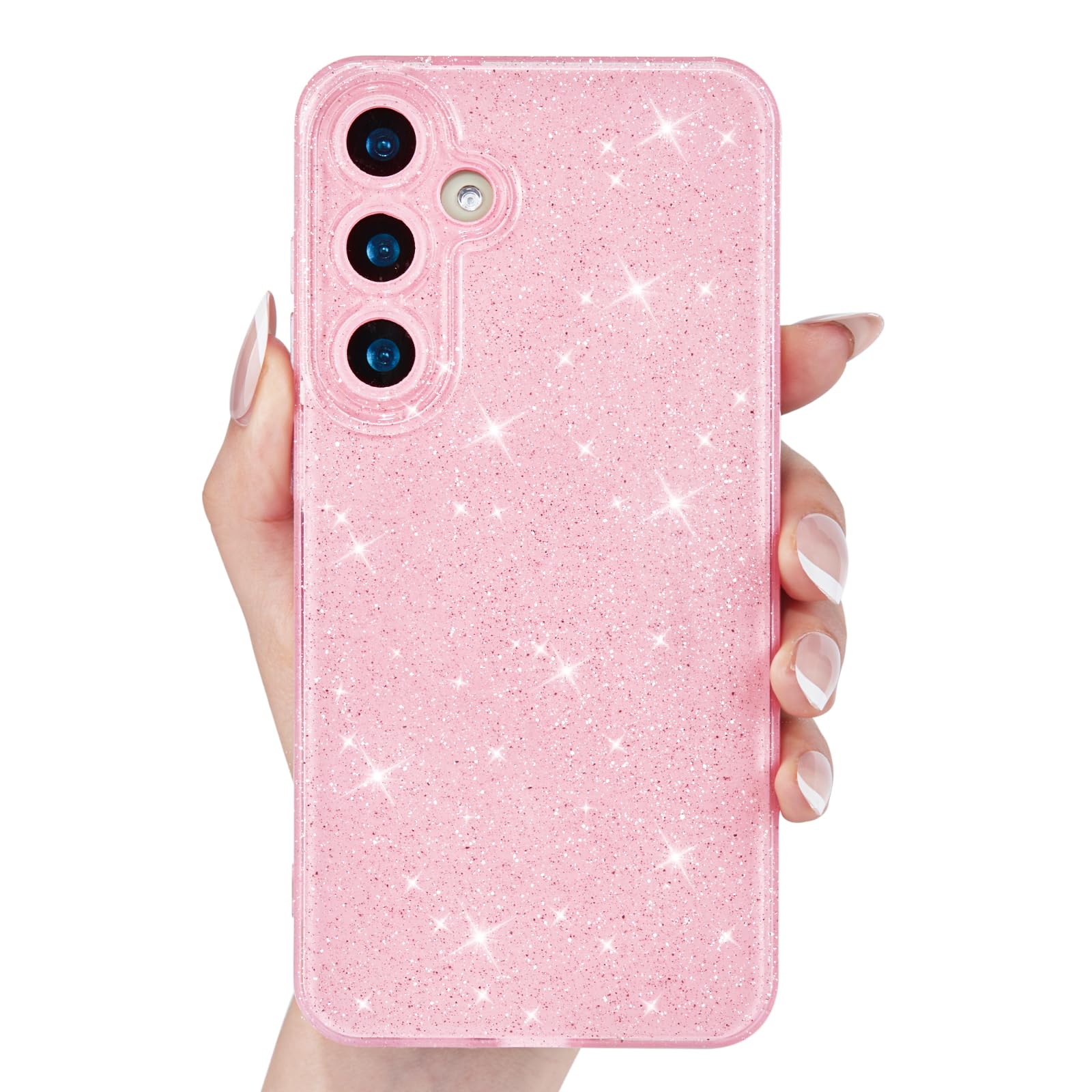 Svanove for Samsung S23 Plus Case Glitter, Sparkly Girly Cute Bling Sparkle Shiny Shimmer Bright Phone Case for Women Girls, Glittery Thin Slim Jelly