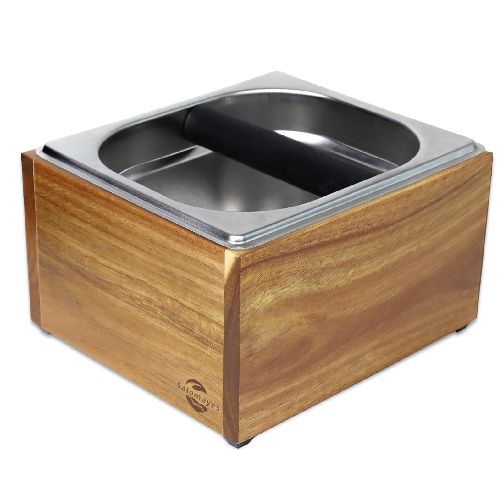 Knock on wood イス Amazon.com: Acacia Wood Espresso Knock Box, Large Capacity with