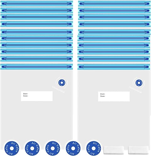 Bolsas Sous Vide de 27 unidades, sin BPA, reutilizables, almacenamiento de alimentos de doble capa (13.5 x 10 pulgadas) para cocinar, almacenar