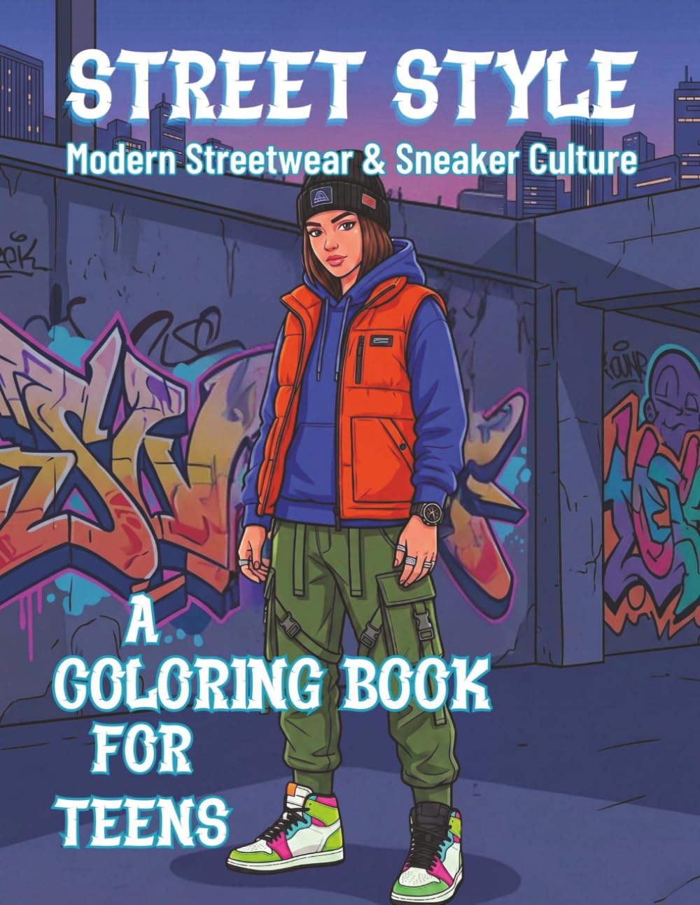 STREET STYLE: A Modern Streetwear & Sneaker Culture Coloring Book for Teens