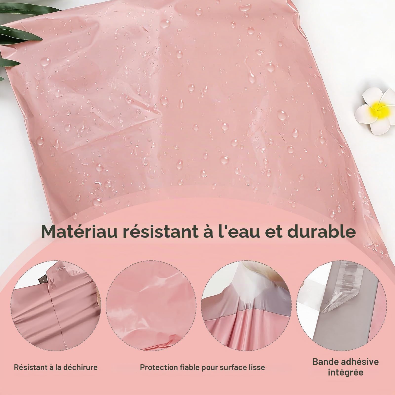30 Pièces Pochette Envoie Colis Vinted 30x40 Cm Emballage Colis Vinted Poignée Enveloppe Plastique Expedition Résistante Imperméable Rose Sac Envoie pour Vêtements Livres Chaussures Objets0