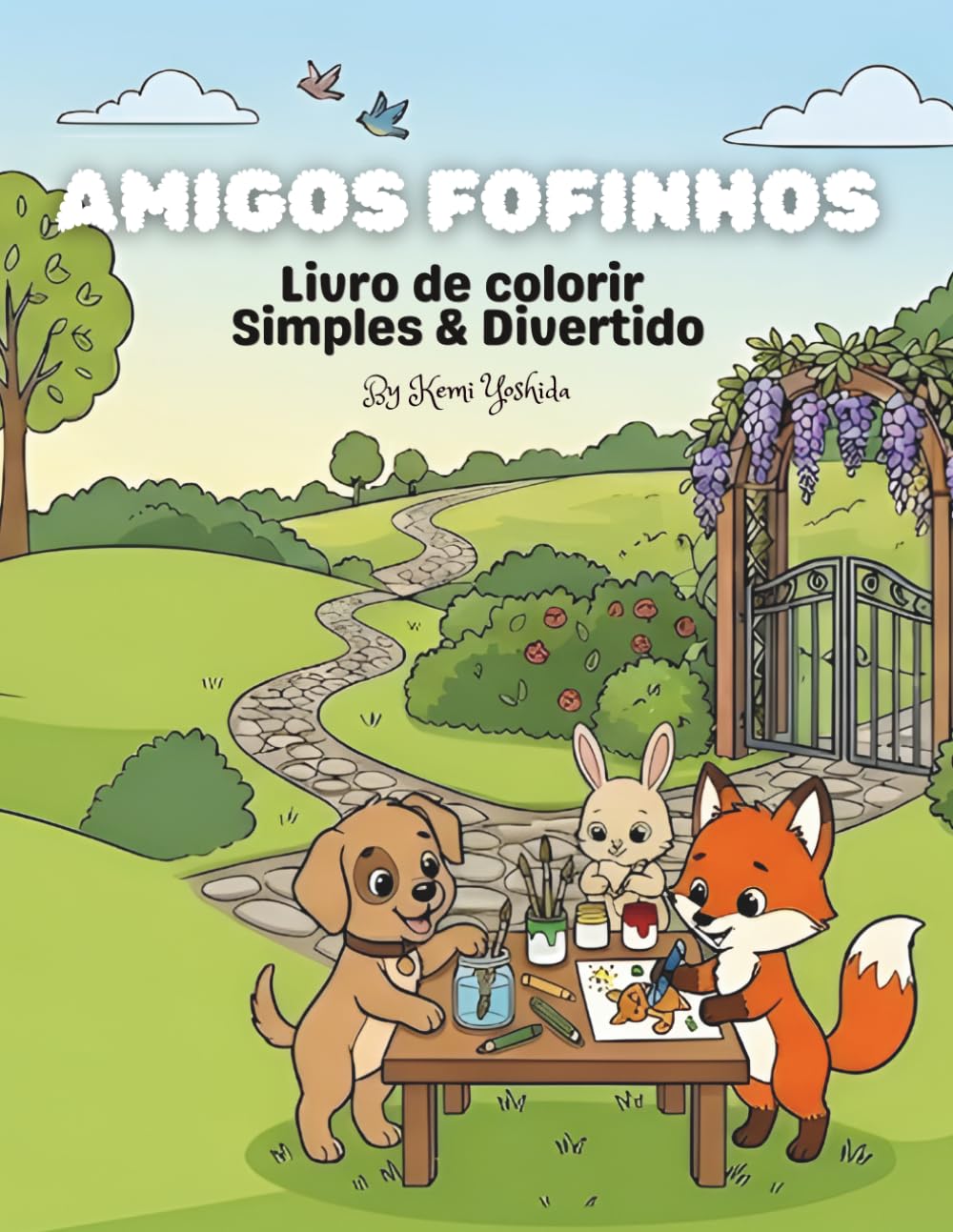 Amigos Fofinhos: Livro de colorir Simples & Divertido