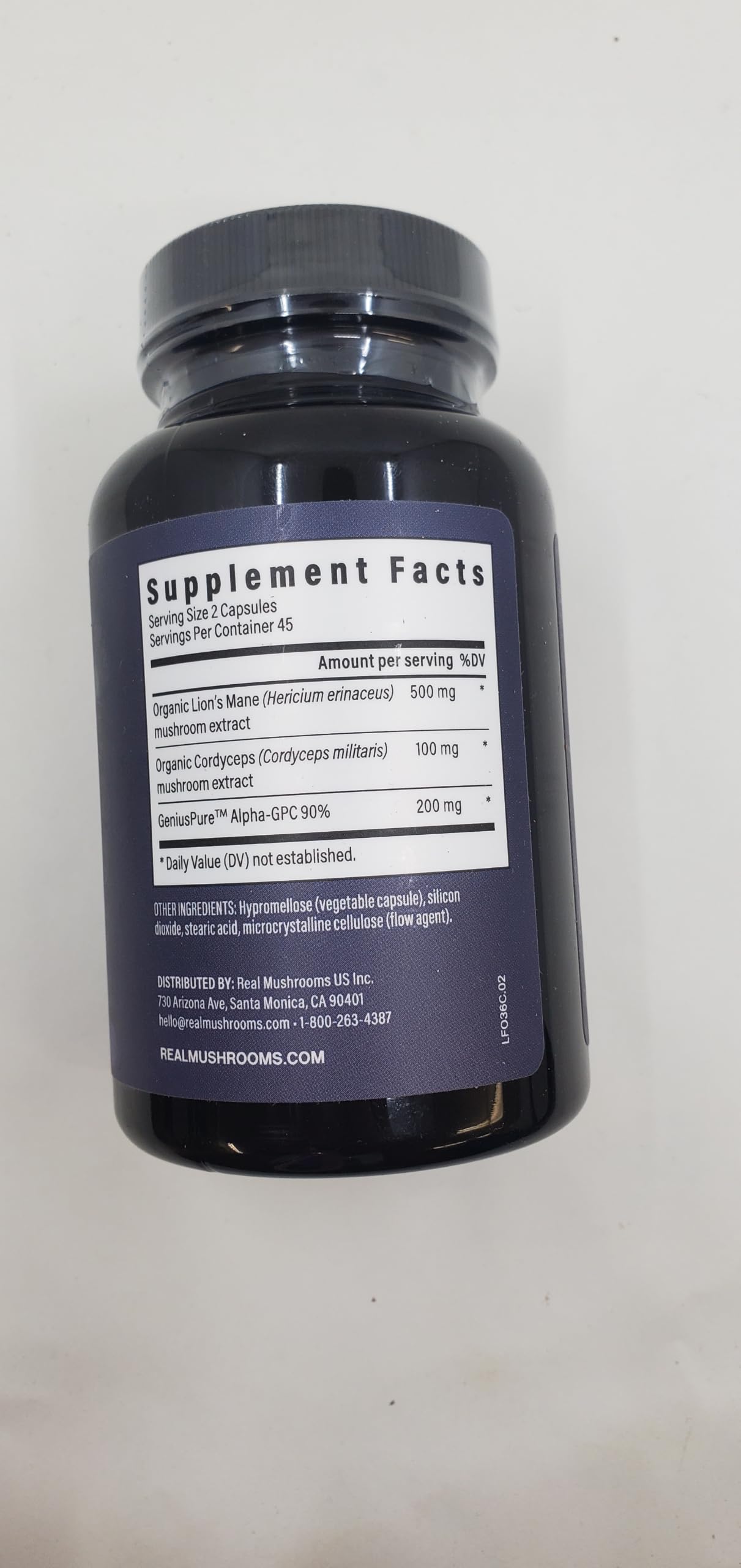 Real Mushrooms Lion's Mane Focus Capsules with Alpha GPC, 90ct — Amazon image 2