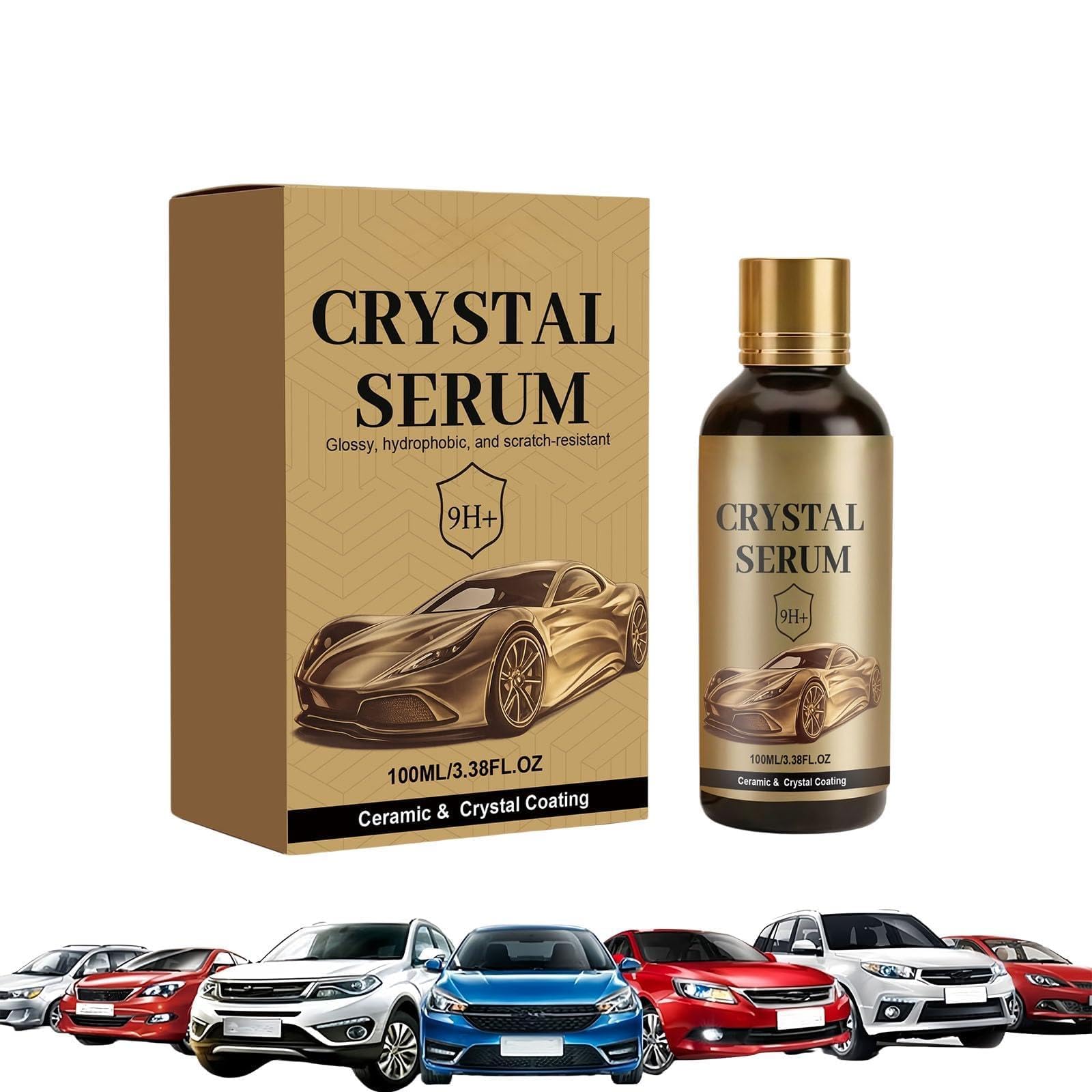 zoocco PTZ Crystal Serum, Advanced Graphene Ceramic Coating for Cars, 9H Hardness High Gloss Auto Detailing DIY Coating (1 PCS)