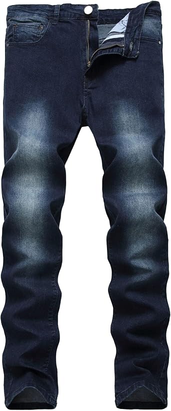 Men's Fashion Design Streetswear Denim Pant Casual Flex Waist Skinny Jeans Slim Straight Leg Jeggings
