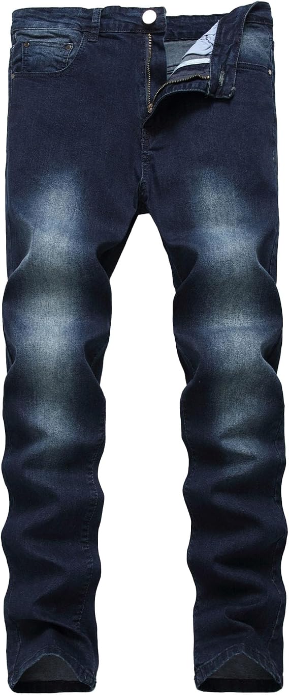 Men's Fashion Design Streetswear Denim Pant Casual Flex Waist Skinny Jeans Slim Straight Leg Jeggings
