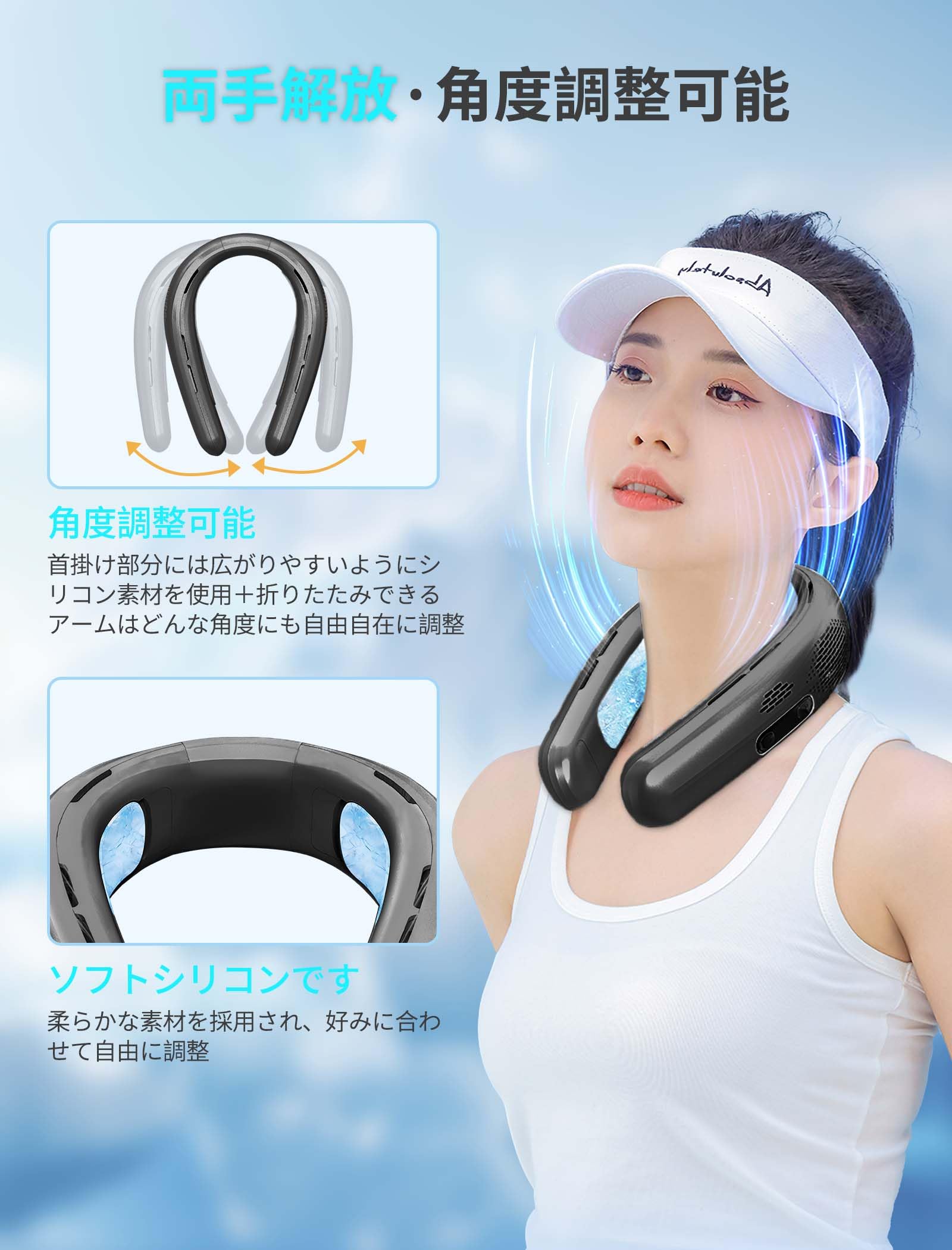 Amazon | Gohill 首掛け扇風機 ネッククーラー【ダブル冷却プレート