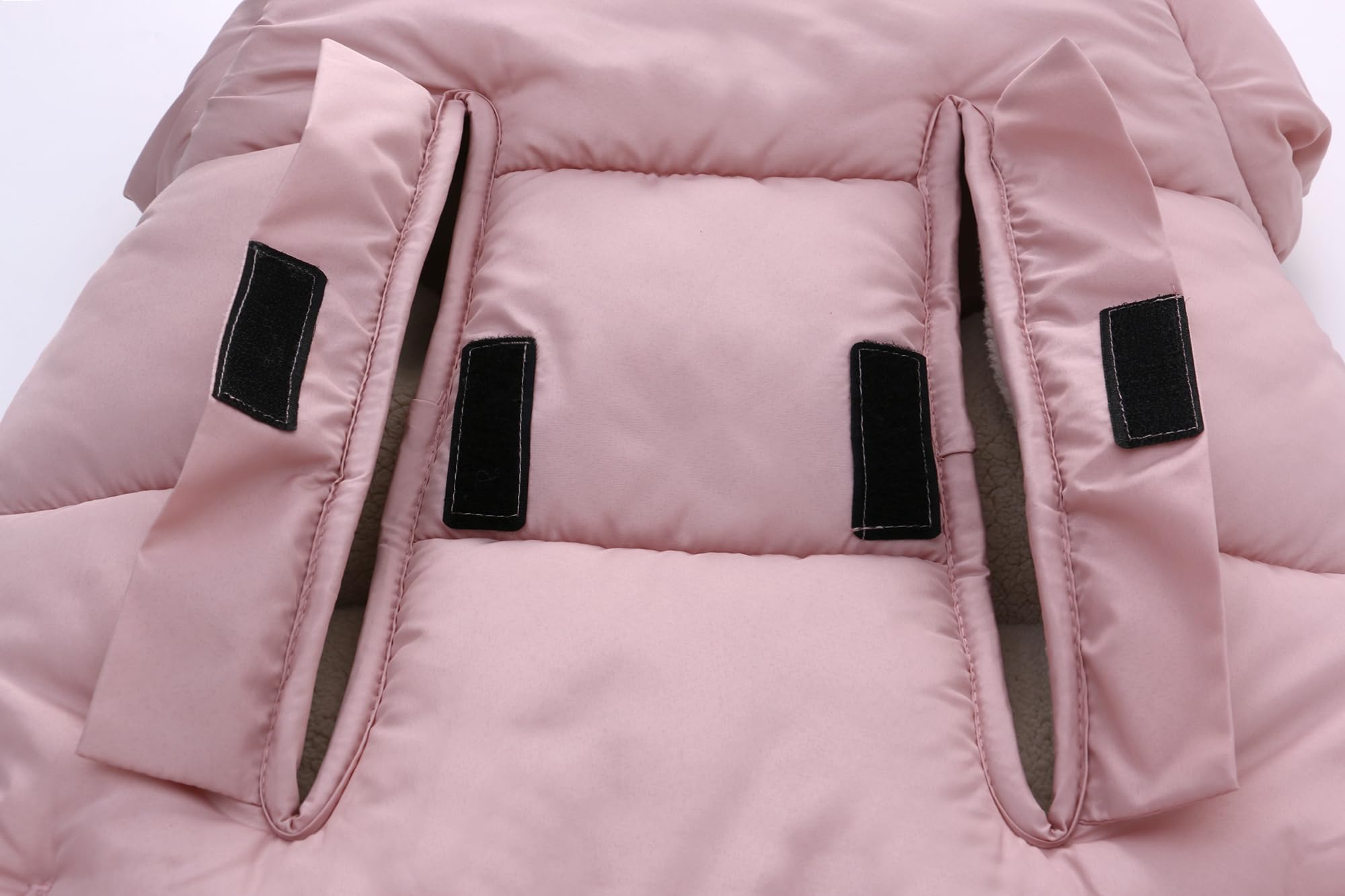 Miracle Baby Sacco Nanna Invernale per Passeggino, Sacco a Pelo Riscaldante con Copertura Impermeabile Antivento Antifreddo Staccabile, Ispessito e Velluto, Staccabile, Rosa