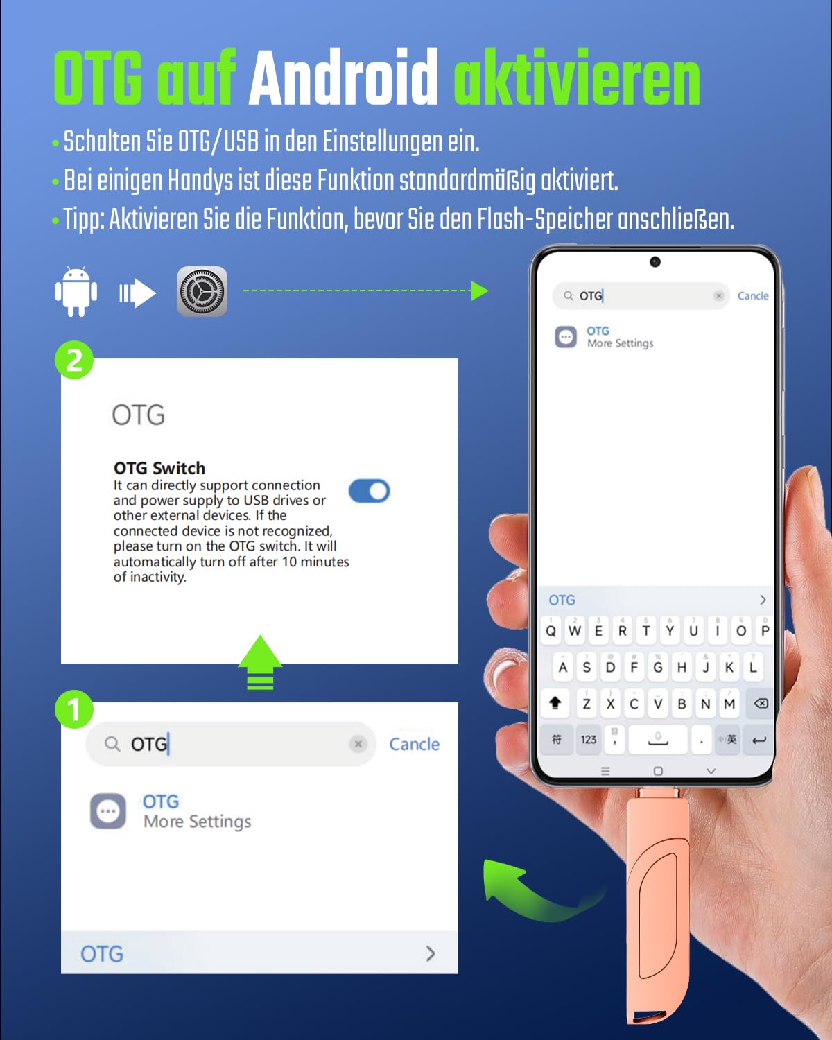 [Ohne App] USB Stick 512GB für iPhone, MFi USB C Stick,Lightning,USB-A | 3-in-1 Speicherstick für iPhone,iPad,Android OTG Handy,Mac,PC,USB 3.0 Flash Drive Externer Speicher für Fotos,Videos,Dateien