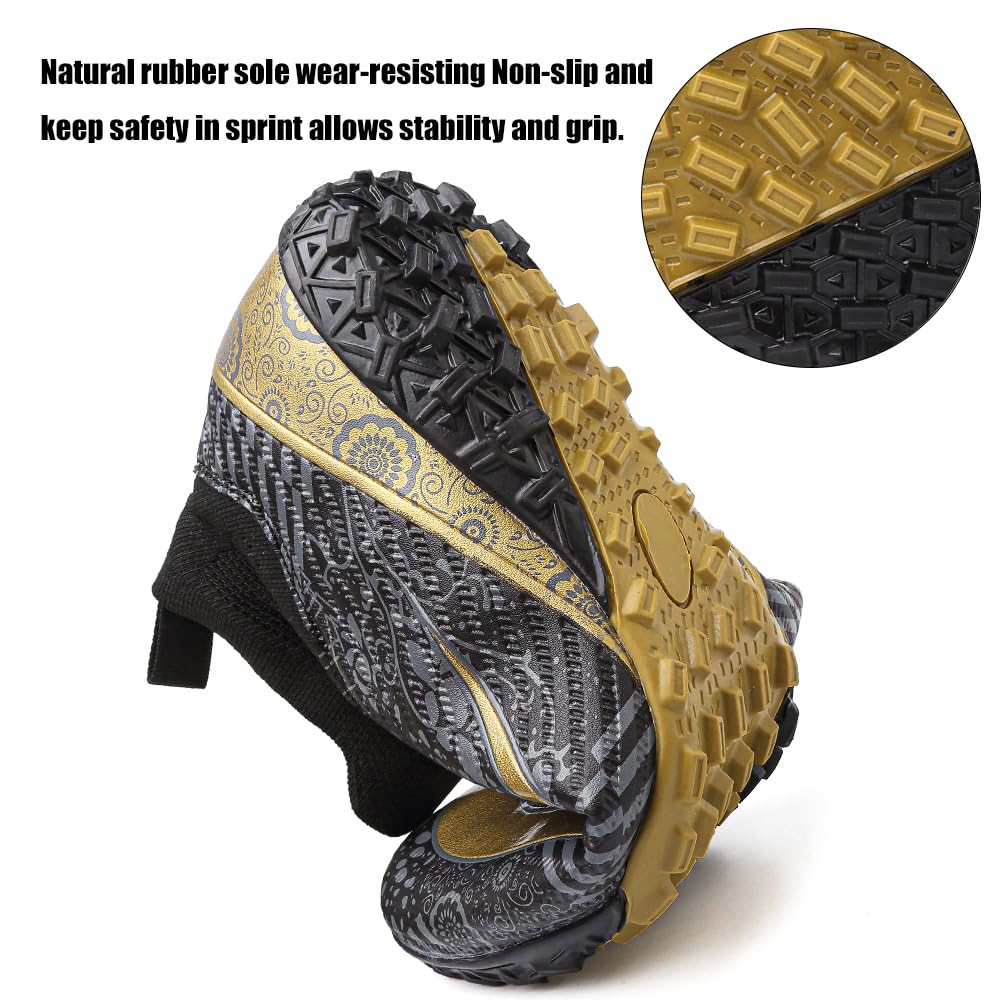 VTASQ Scarpe da Calcio Uomo All'aperto Sportivo Erba Tacchetti Teenager Adulto Training Alte Scarpe da Calcetto Spike Professionale Scarpe da Allenamento Unisex