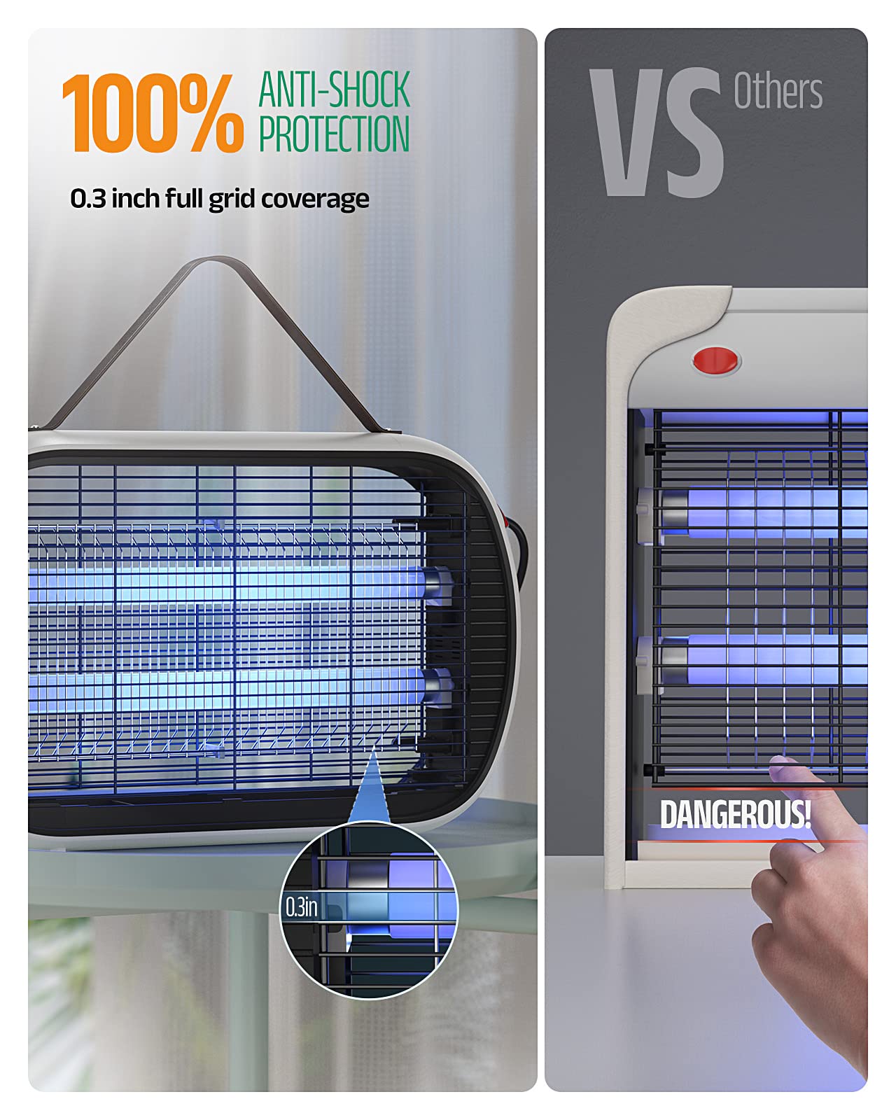 Buy Buzbug Fly Killer, 4500V Highpowered Fly Zapper, Attract to Zap