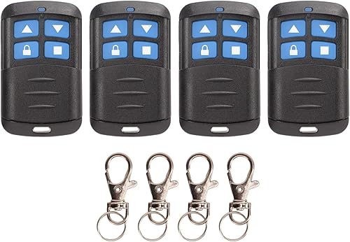 Control remoto de puerta de 433 Mhz, 4 llaves, 4 botones, clonación universal, control remoto inalámbrico, abridor de puerta eléctrico, control