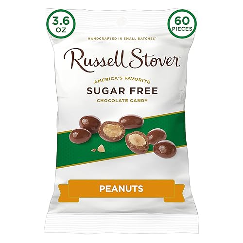 Russell Stover caramelos duros de frutas surtidos sin azúcar, bolsa de clavijas de 3.4 onzas (paquete de 12)