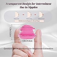 Vista 4 de Juego sexual para chupones de pezón, juguete sexual transparente rosa para pezones, juguetes sexuales para parejas femeninas BDSM, juguetes sexuales