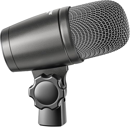 Phenyx Pro PDM34 - Micrófono de tambor de caja, micrófono dinámico cardioide con abrazadera de micrófono de clip, soporte integral y carcasa de