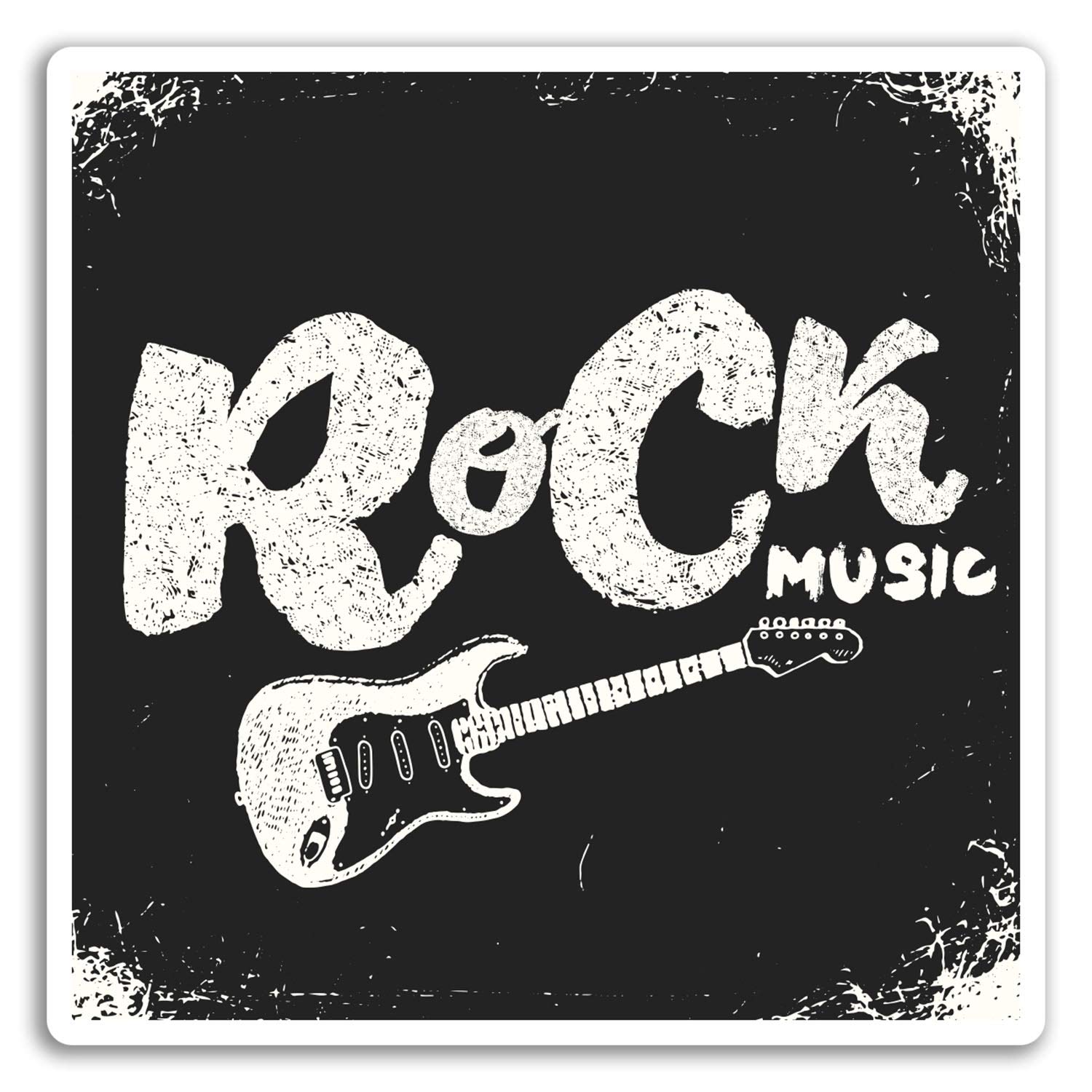 Destinationvinyl Multi 2 X 10Cm Rock Music Vinyl Stickers - Guitar Band Sticker Laptop Luggage #17729 (10Cm Wide)