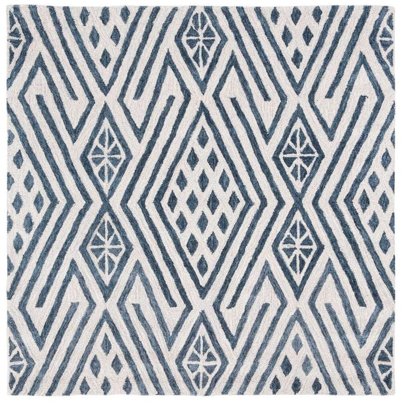 Image of Modern Abstract Hand Tufted Wool Floor Carpet for Home decore Living Room|Home and Bedroom & Hall 5x7 feet (150 x 210cm) White H13