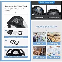 Vista 6 de Protector facial completo, protector facial de alta definición súper transparente (negro y gris)