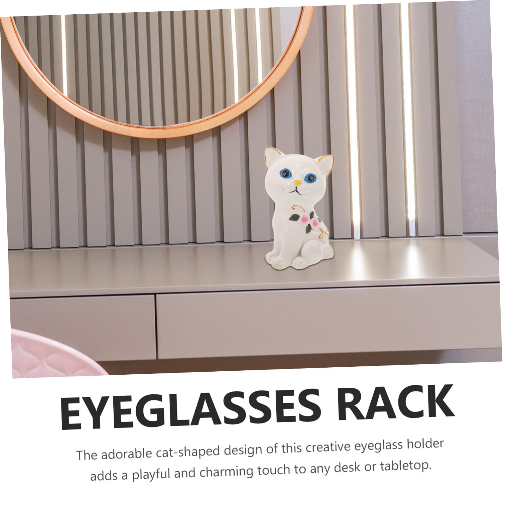 Mobestech 5stücke Katzenförmiger Brillenständer Aus Resin Stabiler Brillenhalter Mit Antirutsch-design Für Zuhause Und Büro Kreatives Brillenregal Für Sicheren Und Stilvollen Stauraum