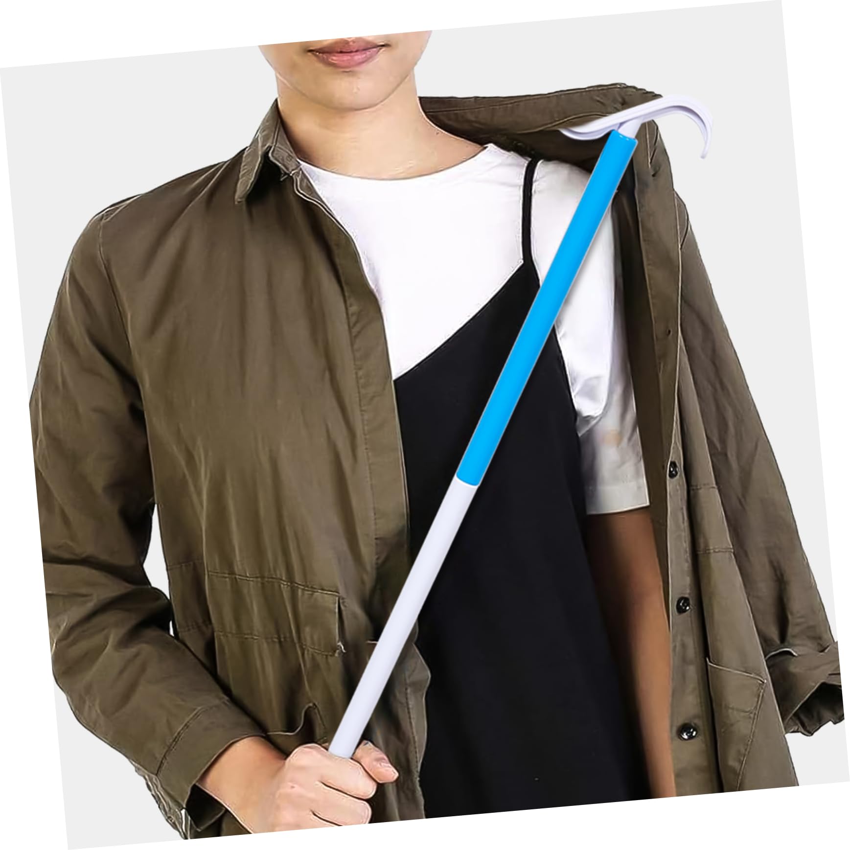 Dressing and Shoe Assisting Device Socks Sock Aid Tool Disability Aid for Dressing Shoe Stick Helper Dressing Aid Stick Handicapped Shoe Lifter Detachable Dressing Stick Abs BEBEMOKO