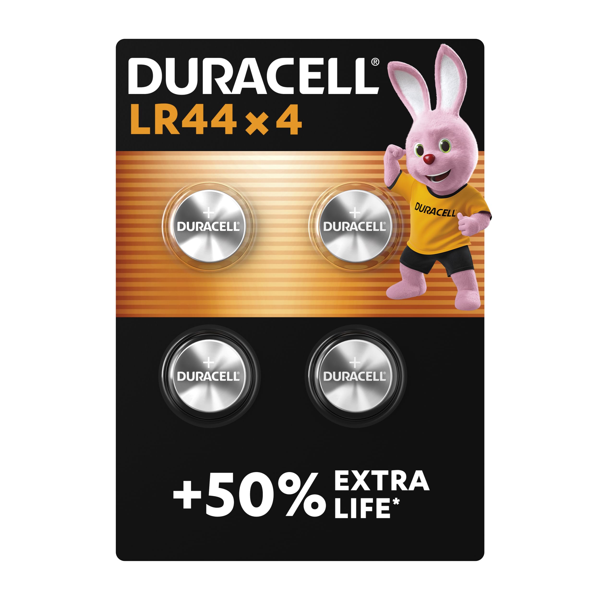 Duracell Lr44 Alkaline Button Batteries Pack Of 4 A76/4 Du12801 5000394128019