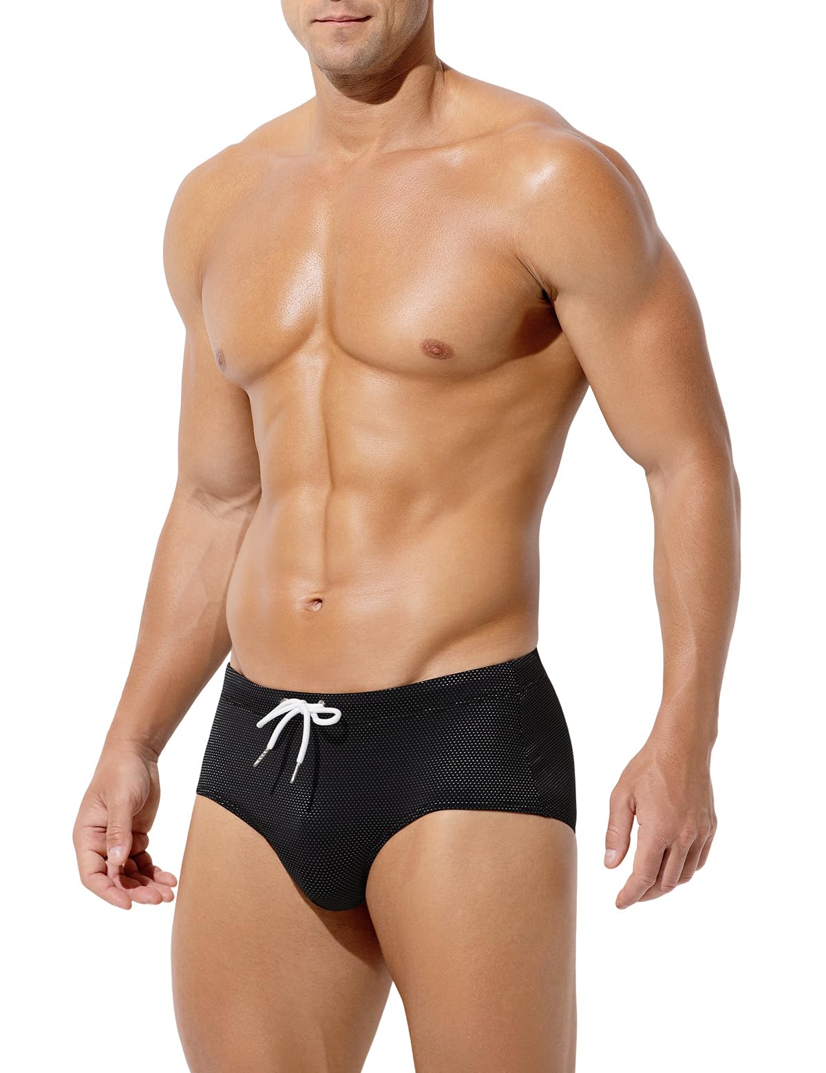 Bañador Slip Hombre Secado Rápido con Cordón Ajustable para Natación Playa Piscina