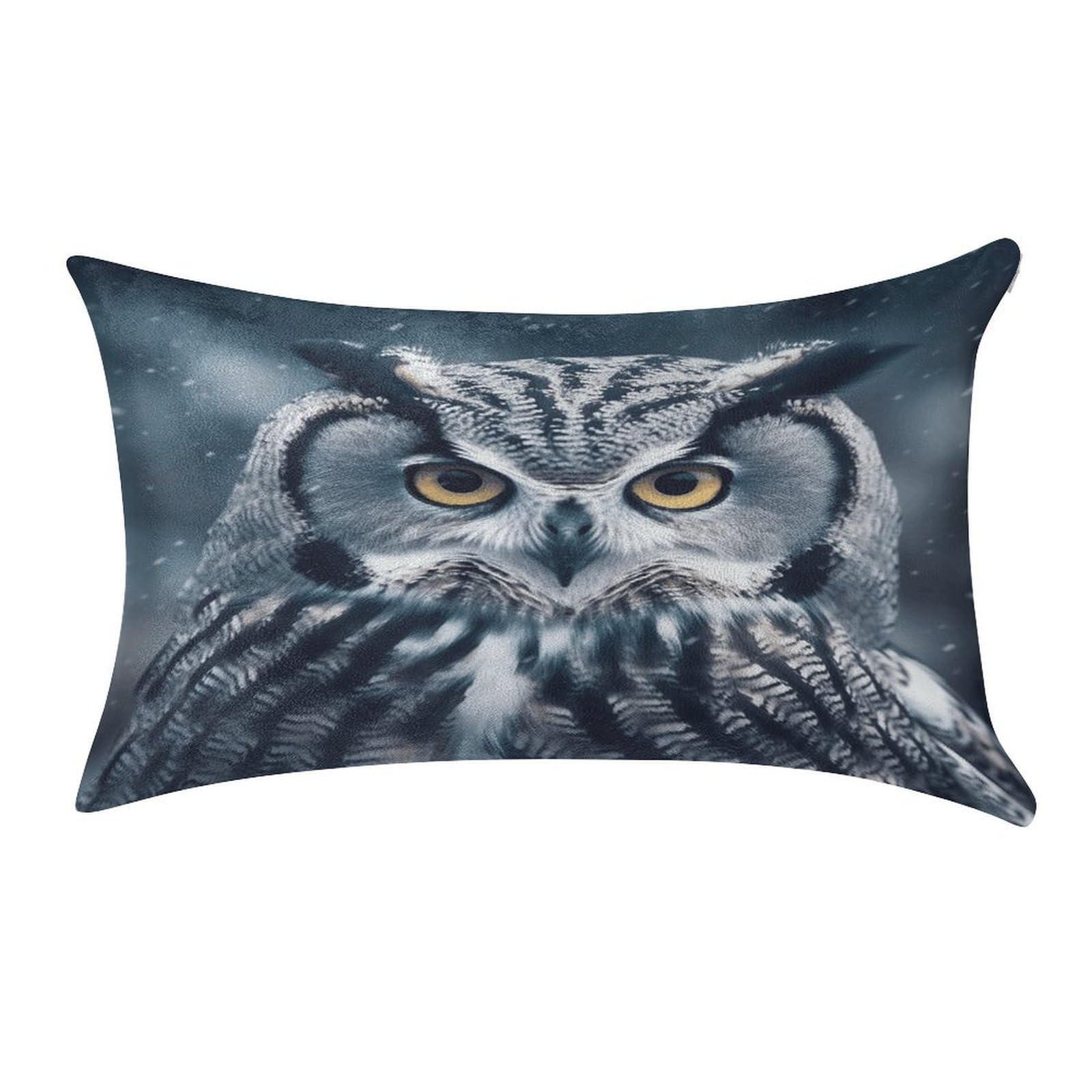 VstaDank Grey and White Owl Throw Pillow Cover 12"×20" Ultra Soft Pillowcase Cozy Lumbar Pillow Shell Gold Velvet Exquisite Decorative Cushion Sham Protector for Couch Sofa Bedroom