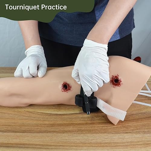 Miniatura 4 de Entrenador de embalaje de heridas en el brazo, simulador de control de hemorragia para entrenamiento de torniquetes, kit de práctica para detener el