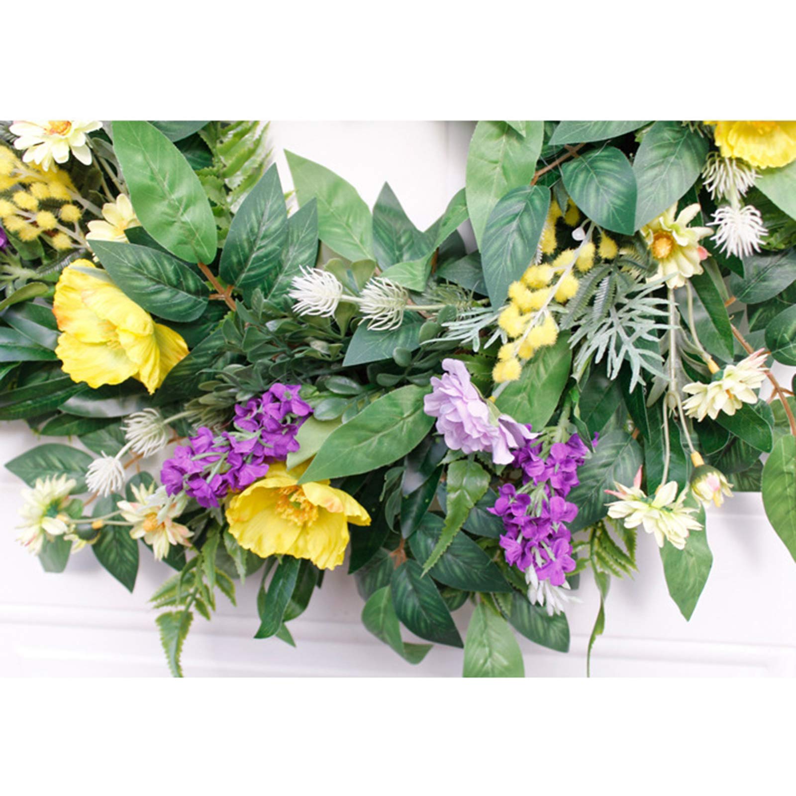 Türkranz Künstliche Blumenkranz Girlande Fensterkranz Handgearbeitet Detailtreu Farbintensiv Geschenkfür Freunde Und Familie für Dekoration