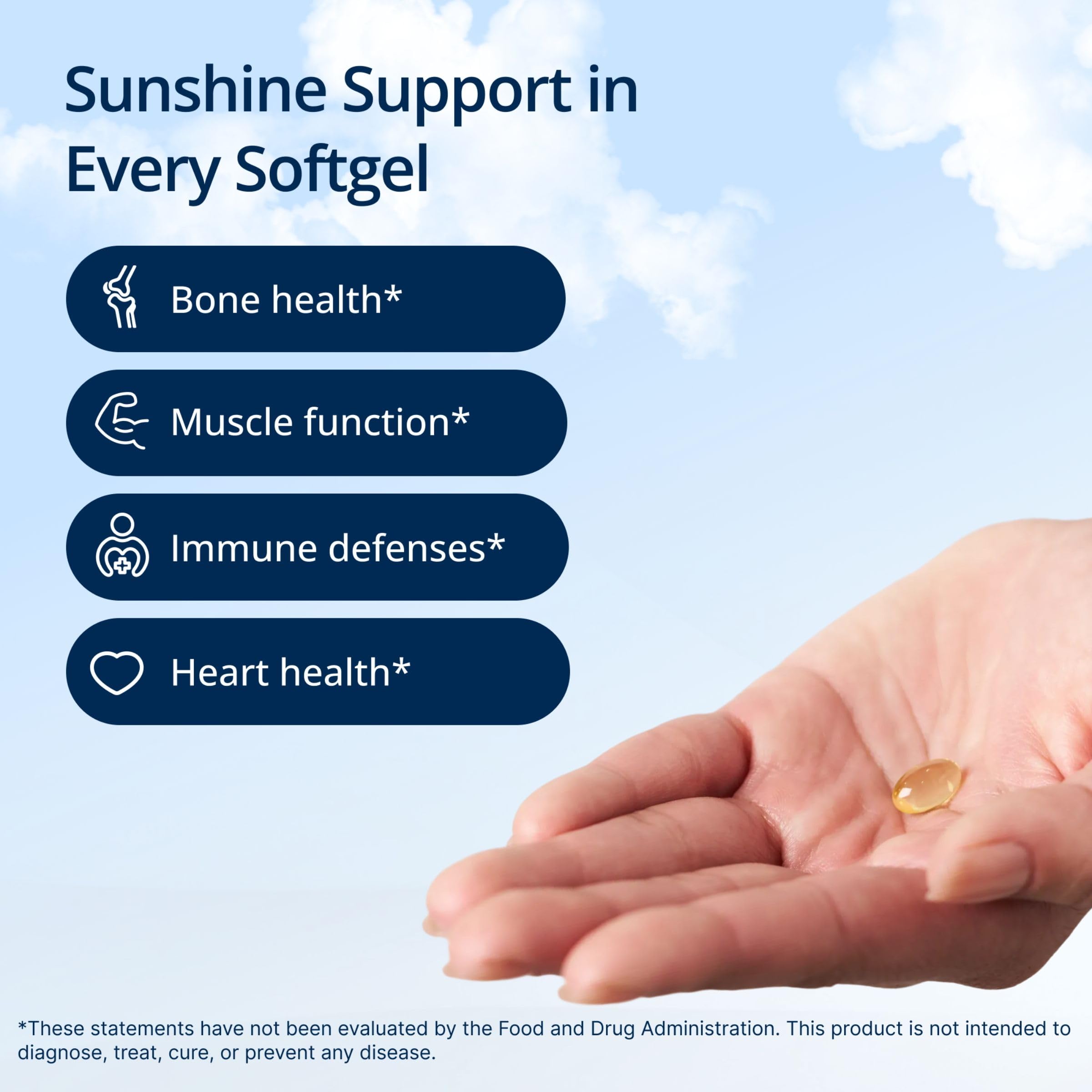 Metagenics Vitamin D3 5000 IU 125 mcg Softgels, Immune Support, 60 Count — Amazon image 3