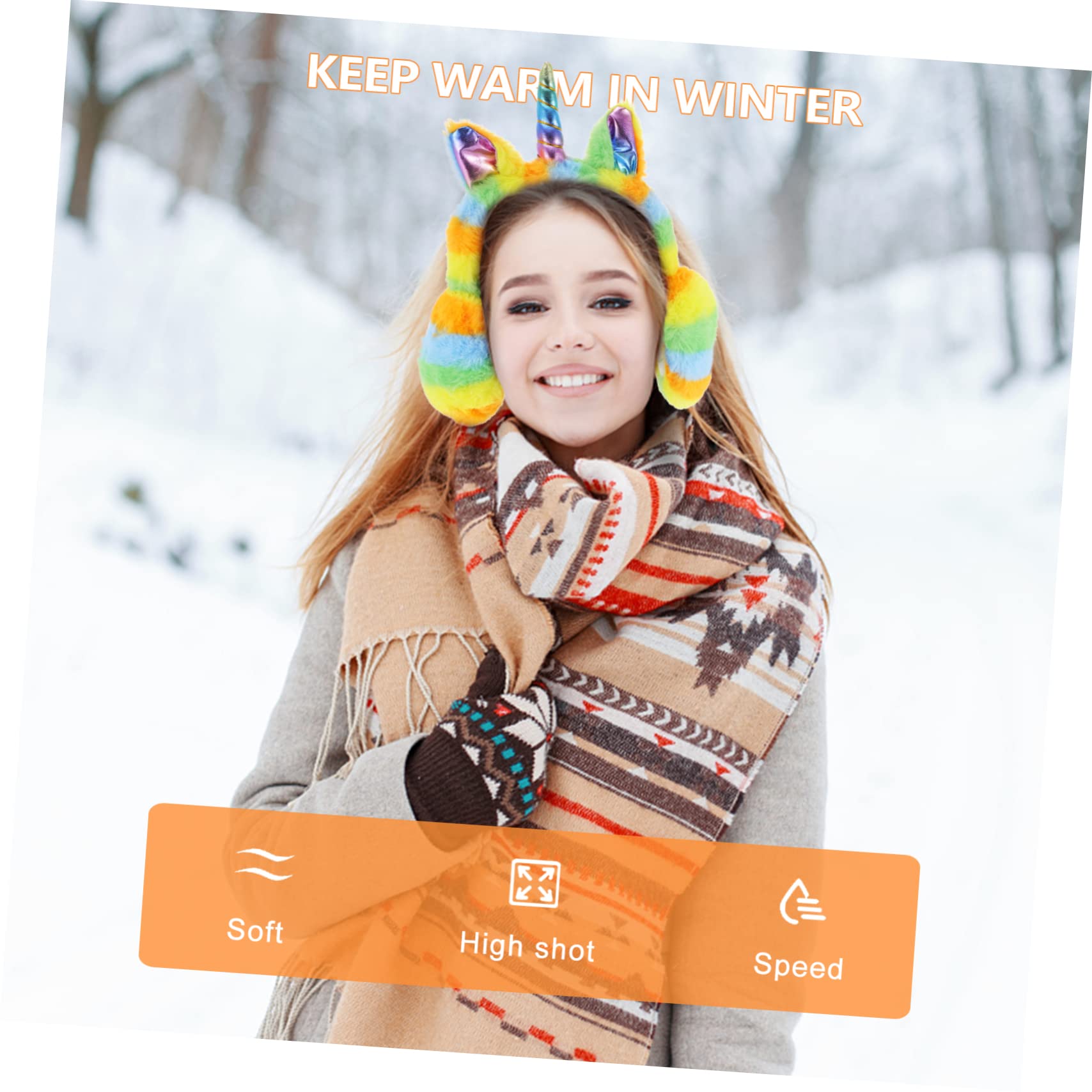 FOMIYES Adorable Winter Earmuffs Plush Fluffy Ear Muffs Earflaps Boys and Girls Warmth Earmuff for Cold Weather