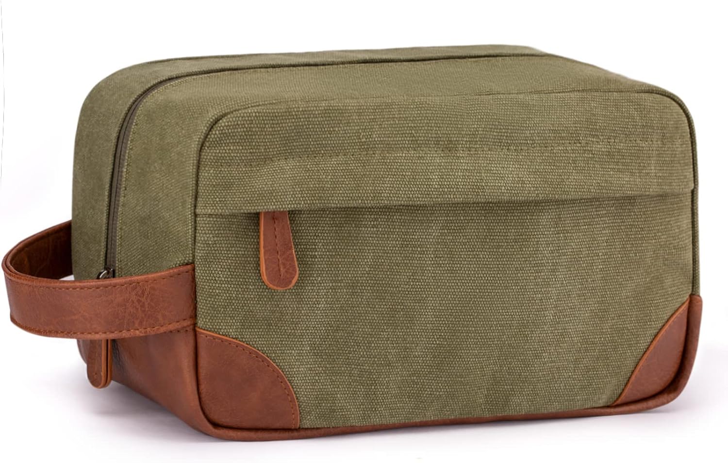 Vorspack Travel Toiletry Bag – Hanging Toiletry Bag for Men Water Resistant Canvas Shaving Bag with Large Capacity for Travel – Green