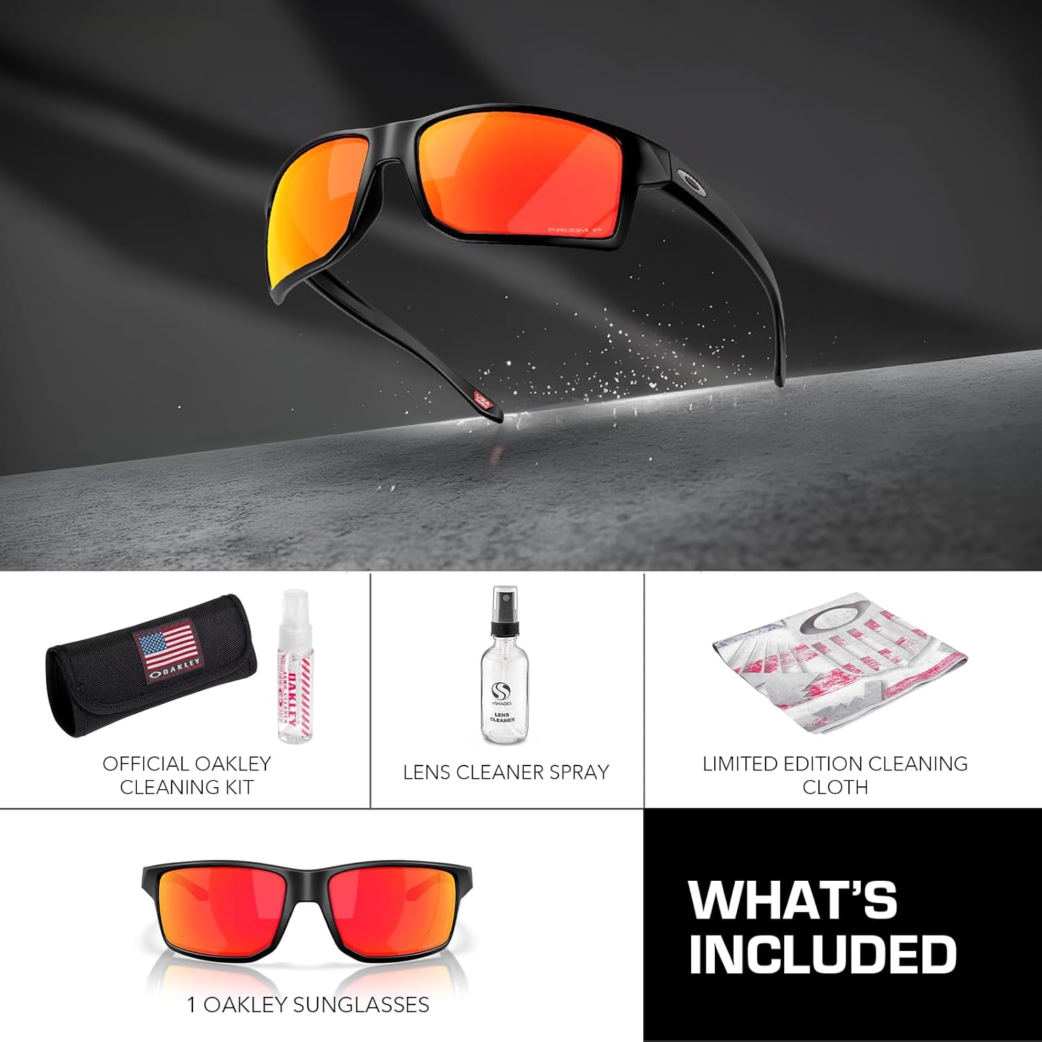 Oakley GIBSTON XL OO9470 Rectangle Shape Sunglasses With Official Eyewear Kit