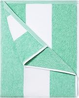 Vista 17 de Toalla de playa de algodón de gran tamaño - Toalla de piscina grande de 70 x 35 pulgadas, toalla de cabana de natación de secado rápido a rayas