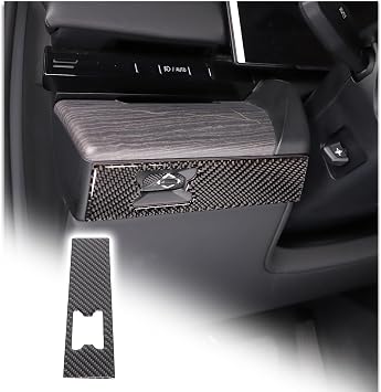 Center Console Cover Trim Compatible with BMW 5 Series G60 2024,Carbon Fiber Dashboard Left Panel Trim,BMW Interior Sticker Trim Accessories 1PCS Black Carbon
