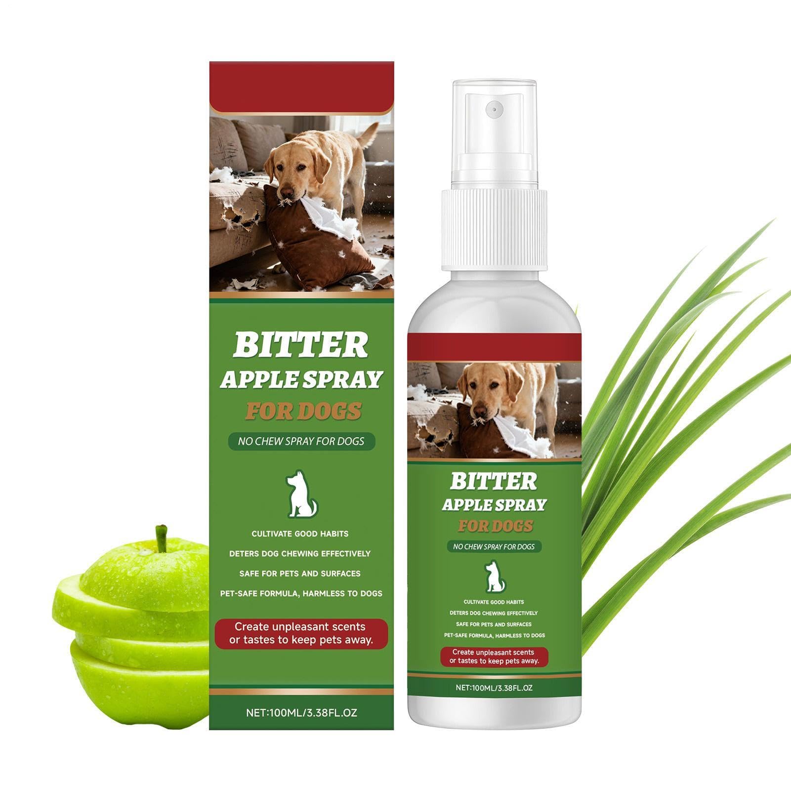 Generico Dog Anti Chew Spray - 100ml Bitter Training Solution, Behavior Correction Spray for Puppies And Dogs, Protect Furniture Carpet Plants Trash Areas Indoor Outdoor Use