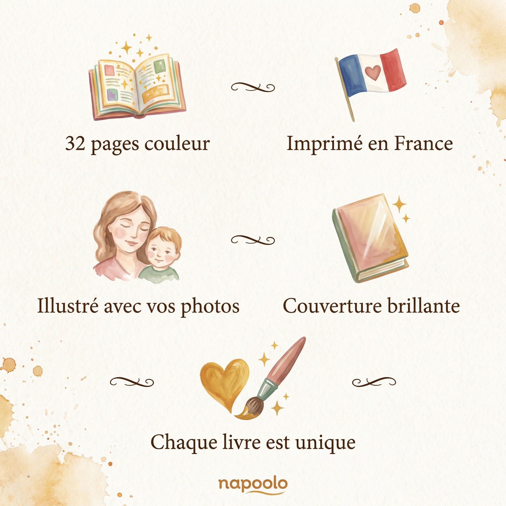 Livre Maman Personnalisé Photo Prénom - Cadeau Naissance et Anniversaire | Votre enfant raconte le jour où vous êtes devenue sa maman : ses mots et vos photos deviennent un vrai livre de 32 pages.