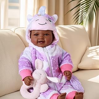 Value 5-Piece Black Baby Doll Set – Includes 15-Inch Lifelike Doll, Clothing, Birth Certificate, Bottle and Magnetic Pacifier, Soft Body Realistic Newborn Gift for Kids Age 3+