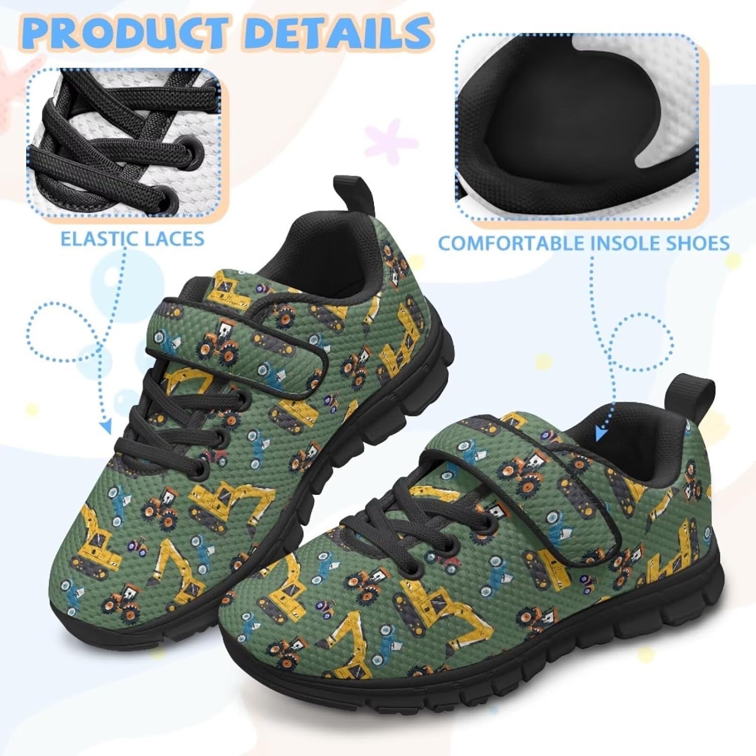 Boys Shoes Kids Sneakers Breathable Athletic Running Tennis Shoes for Little Kid/Big Kid US 11-2.5