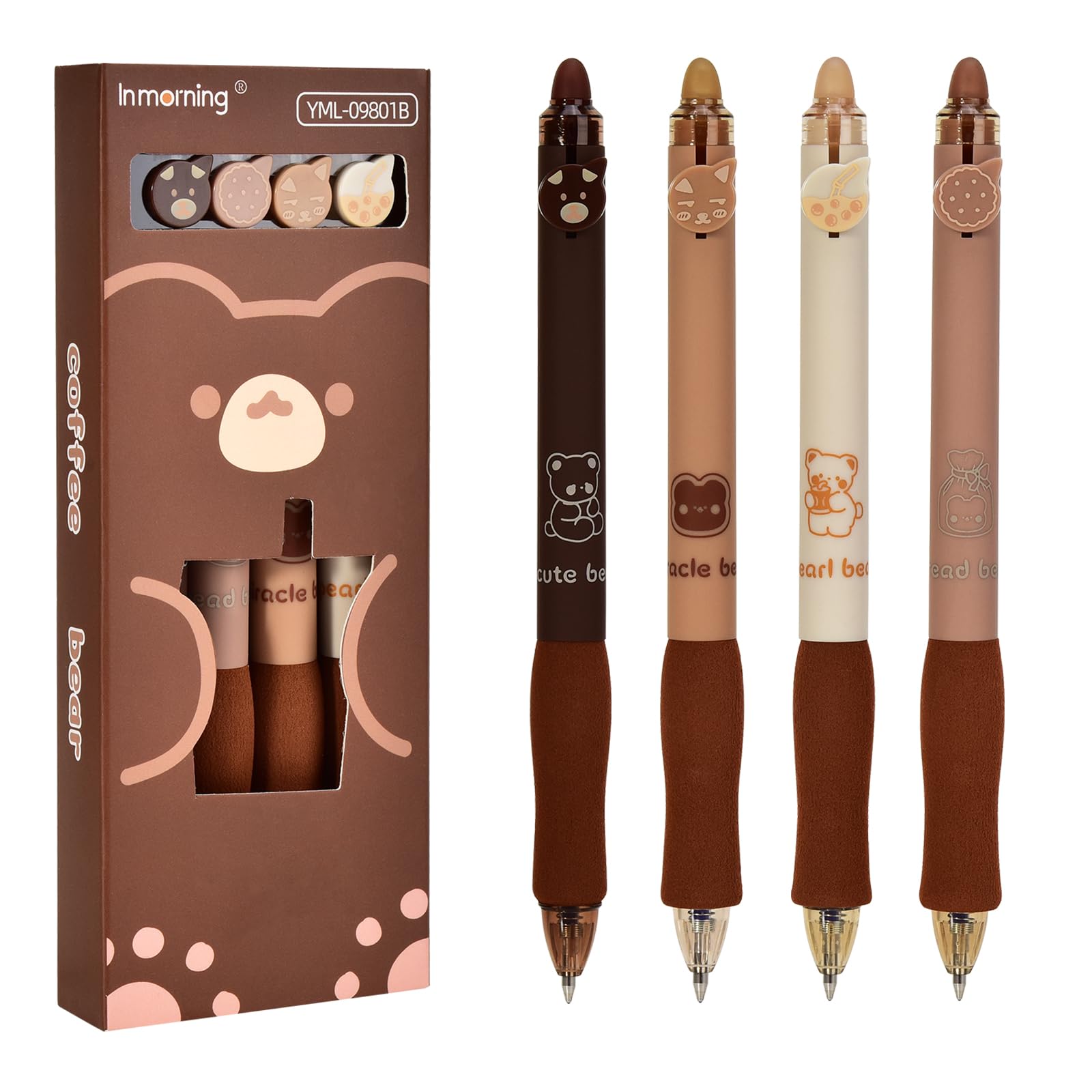 Linkgood 6 Stück Radierbare Kugelschreiber, Erasable Pen Set, Tiermotive, Thermochromatint, Cartoon Löschbarer Stift, Gelschreiber Radierbar für Studenten Geschenk, Schul Bürobedarf (0,7mm, Blau)