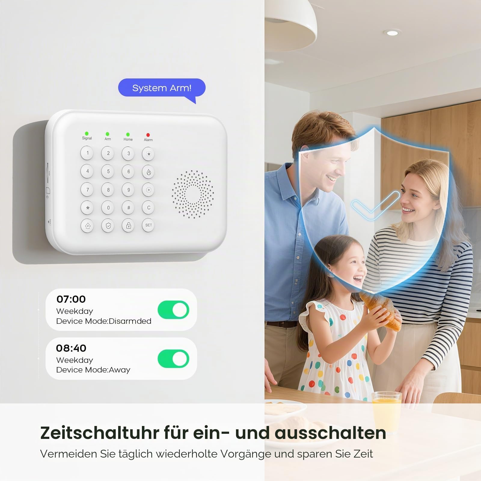 4G+WiFi Alarmanlage Haus, 13-teiliges, Einbrecher System kabellos, Sicherheitssets für zu Hause mit Tür- und Fenstersensoren, Bewegungsmeldern, Erweiterbar - kompatibel mit Alexa,Google Assistant