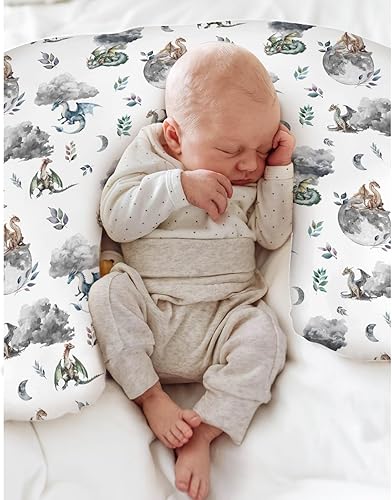 Miniatura 4 de Fundas de almohada de lactancia de dragones de acuarela para niños y niñas, diseño de alas de dragón de cuento de hadas, fundas de lactancia para