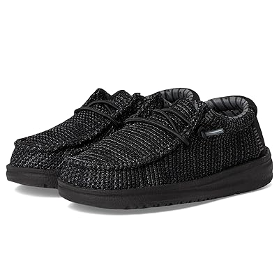 Hey Dude Kids Wally Stretch Sox (Toddler) Boys Shoes Black