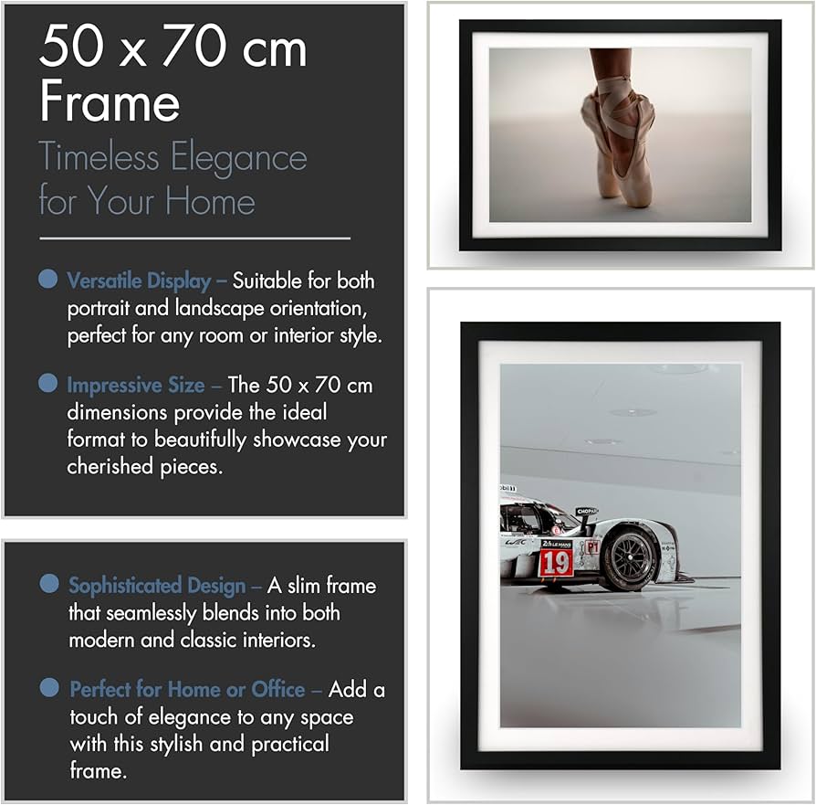 50x70cm Frame - Black Picture Frames, Large Poster Frames, Large 50x70cm Frame - Black Picture Frames, Large Poster Frames, Large