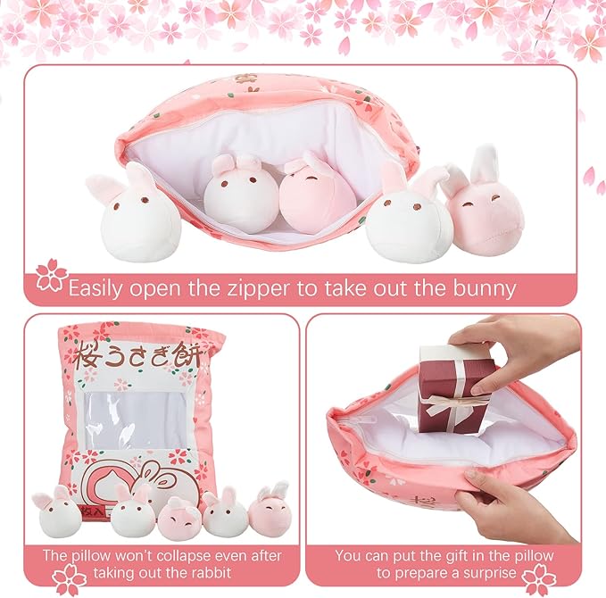 Adorable Bunny Shadow Milk Cookie Plush Pillow! Kawaii Room Decor