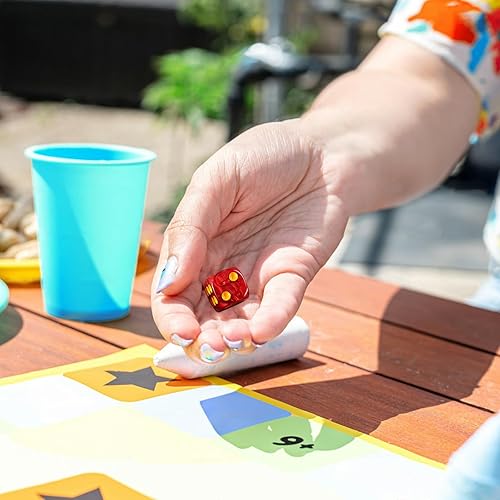 Miniatura 81 de Juego de 36 dados mini de 0.472 in, 6 caras, juego de dados con patrón de perlas, 6 dados estándar para Yahtzee, Bunco o enseñanza de matemáticas